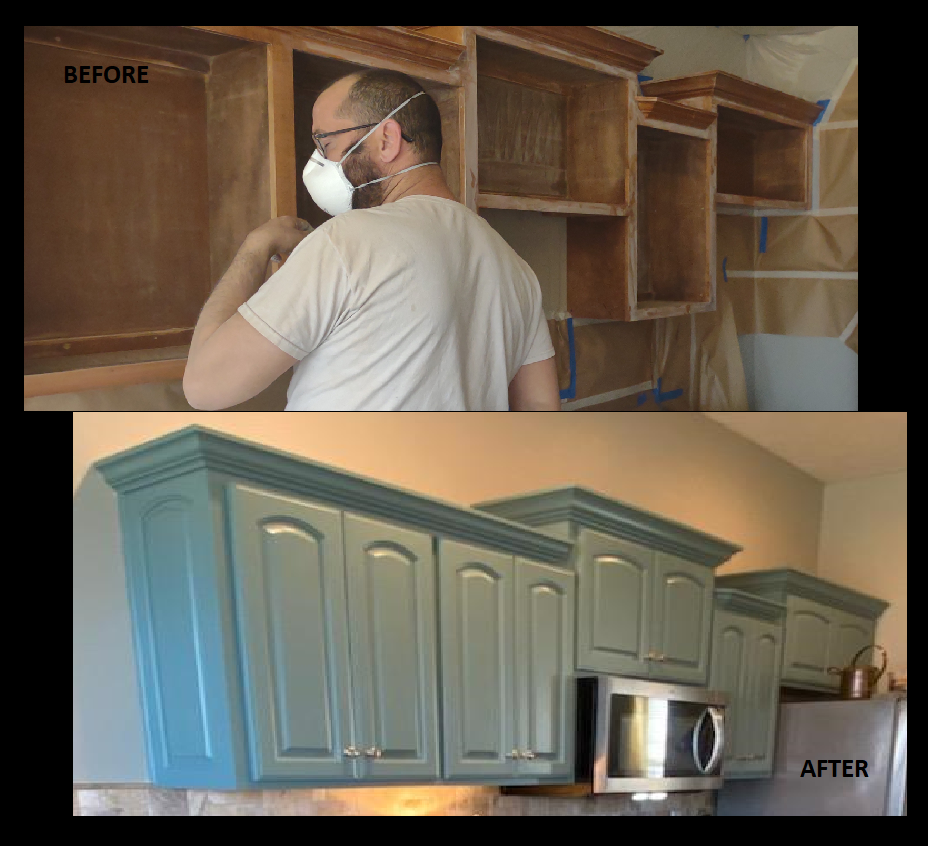 Before and After Kitchen Cabinet Painting in Springfield MO